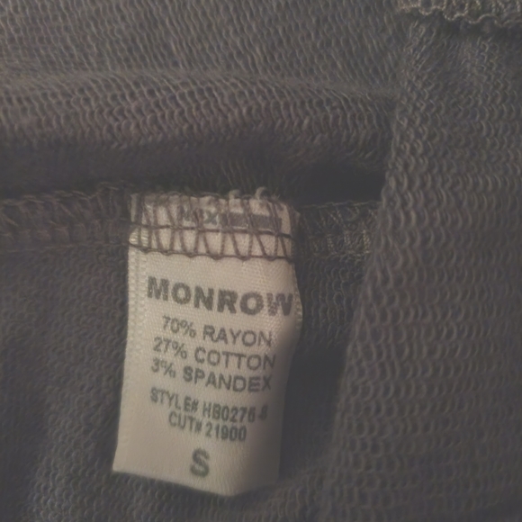 Monrow Navy pocket shorts with chevron stripe & matching drawstring S NWOT - Picture 5 of 5